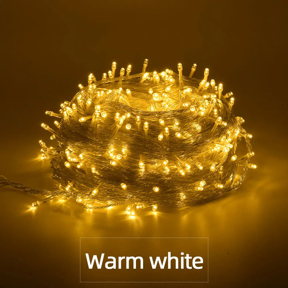 Christmas Lights 5M 10M 20M 30M 50M 100M Led String Fairy Light 8 Modes Christmas Lights For Wedding Party Holiday Lights