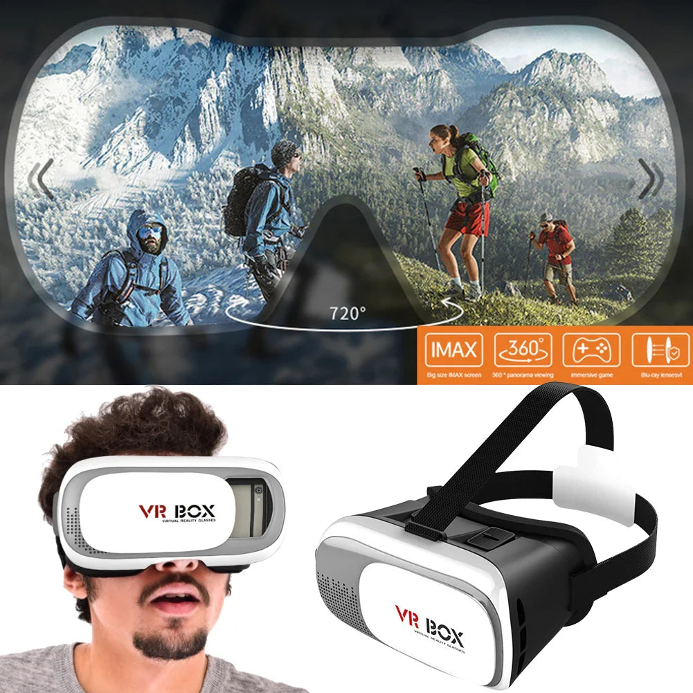 Original VR Virtual Reality 3D Glasses Box Stereo Google Cardboard Headset Helmet for IOS Android Smartphone Rocker