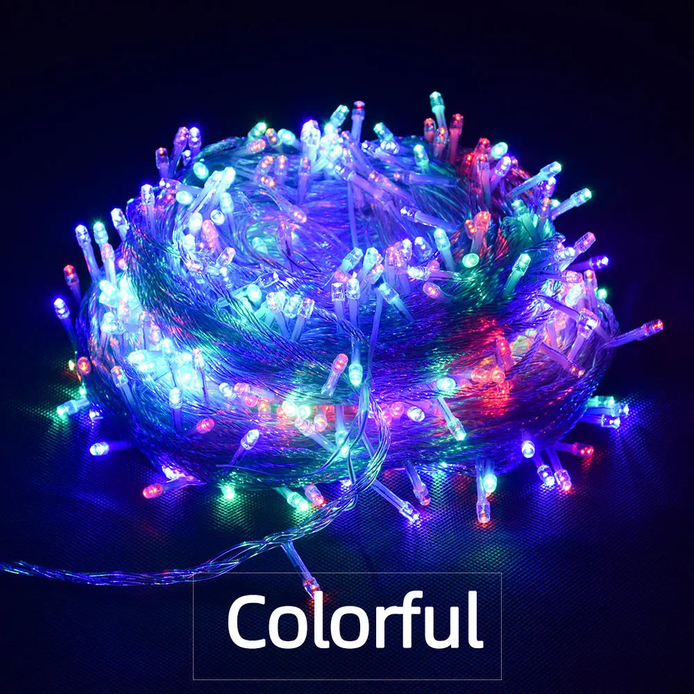 Christmas Lights 5M 10M 20M 30M 50M 100M Led String Fairy Light 8 Modes Christmas Lights For Wedding Party Holiday Lights