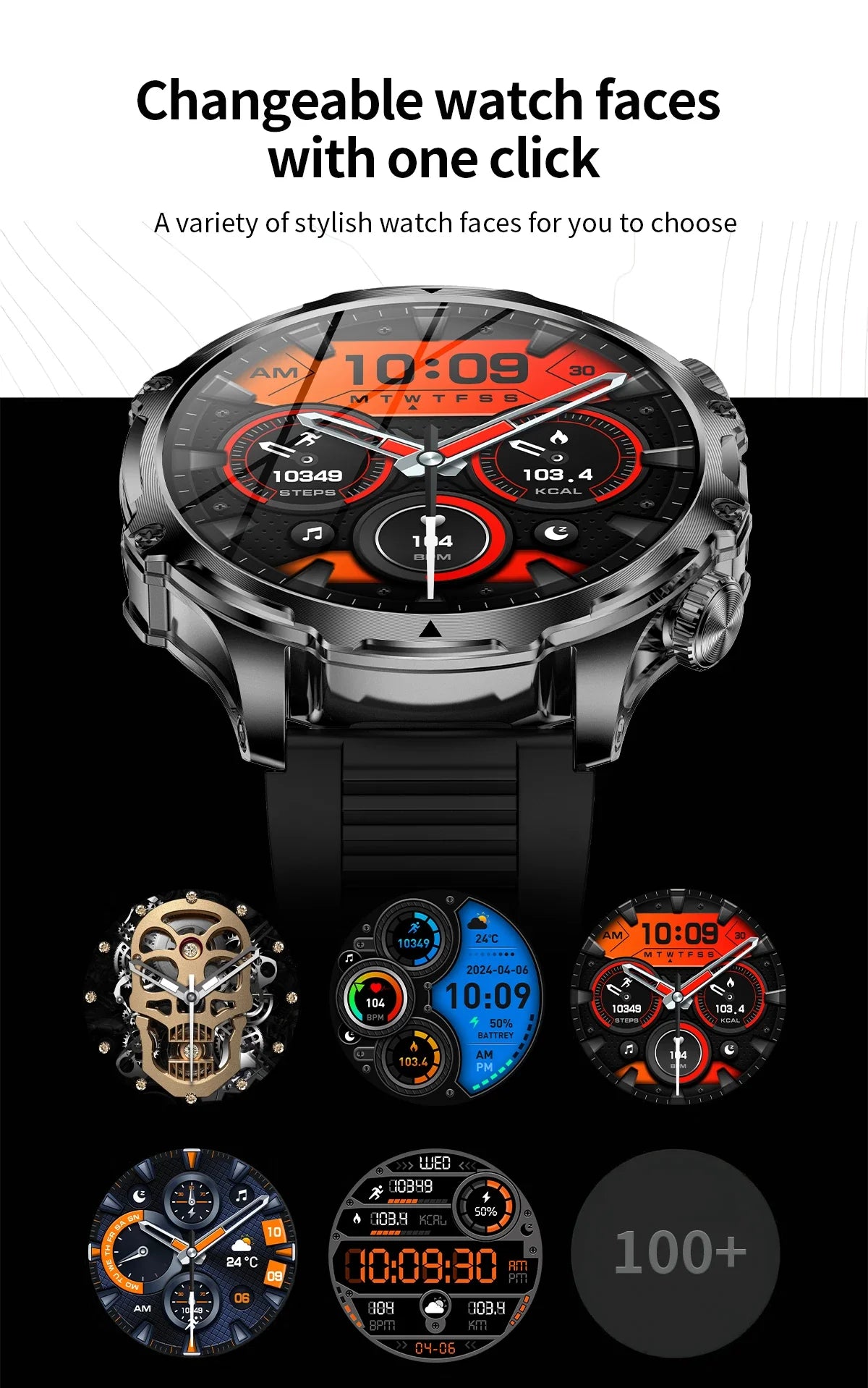 2025 New GPS LED 700MAH Sports Smartwatch Men's 1.90 "AMOLED Screen Heart Rate Blood Pressure Health Smart Watch For Huawei IOS