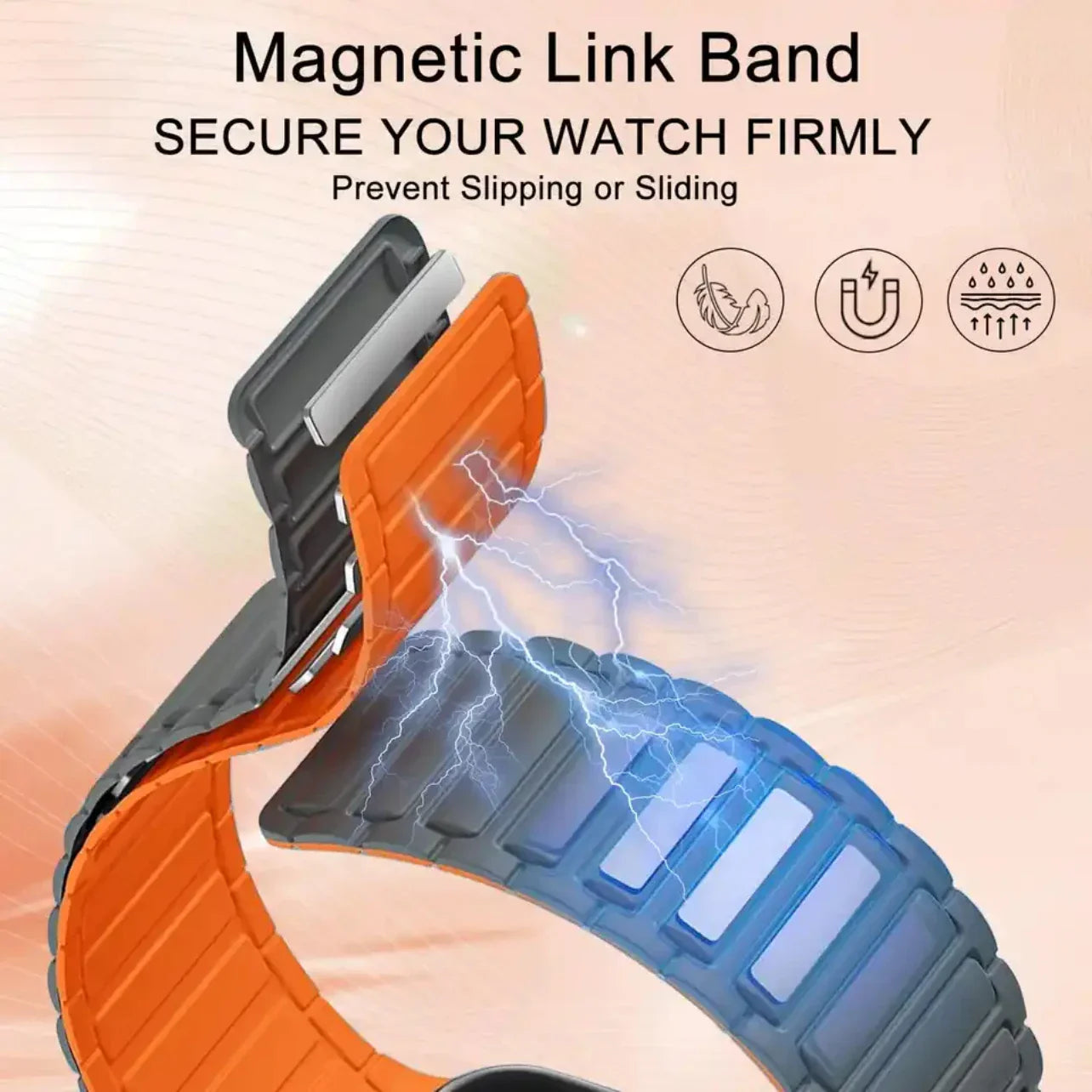 AW Magnetic Sports Strap for iwatch HK9 Pro Max Ultra 2 band 44mm 45mm 42mm 38mm 49mm HK8 Pro Max H12 Ultra DT8 Plus S9 SE Band