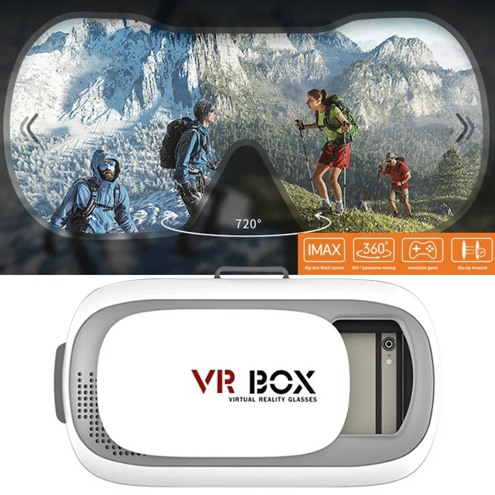 Original VR Virtual Reality 3D Glasses Box Stereo Google Cardboard Headset Helmet for IOS Android Smartphone Rocker