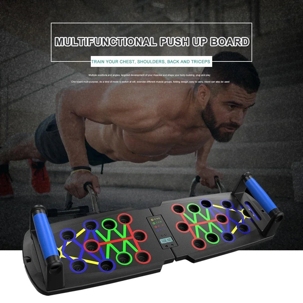 Smart Automatic Count Push Up Board Foldable Multi Push up Stand with Body Sensor Counter for Core Strength Muscle Stable Home