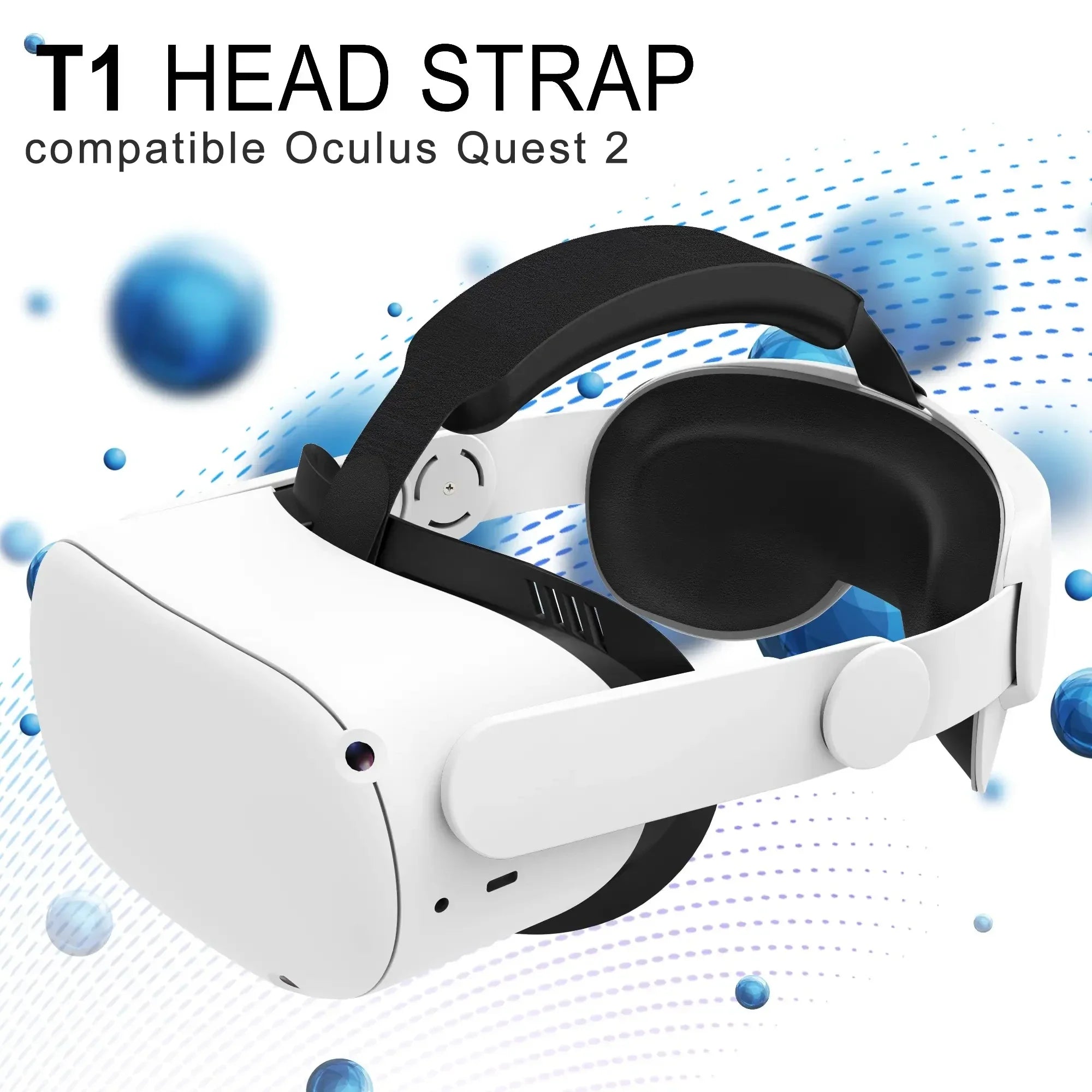 Compatible with Quest 2 Elite Strap for Enhanced Support and Comfort in VR,for Meta Quest 2 Comfort Head Strap Accessories White