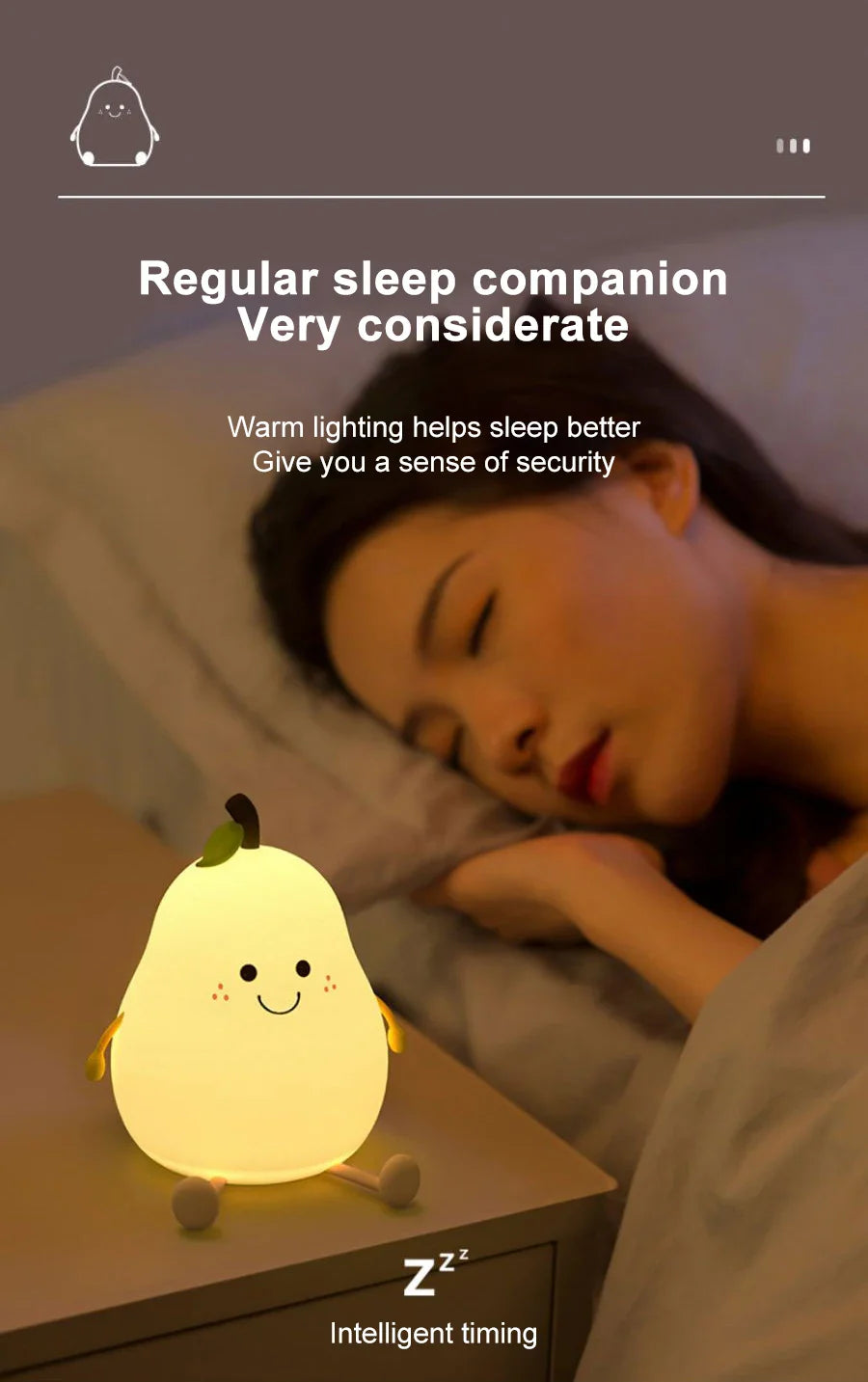 USB Rechargeable Night Light Pear Silicone Night Lights Touch Sensor Bedroom Bedside Cat Lamp With Remote For Kids Baby Gifts