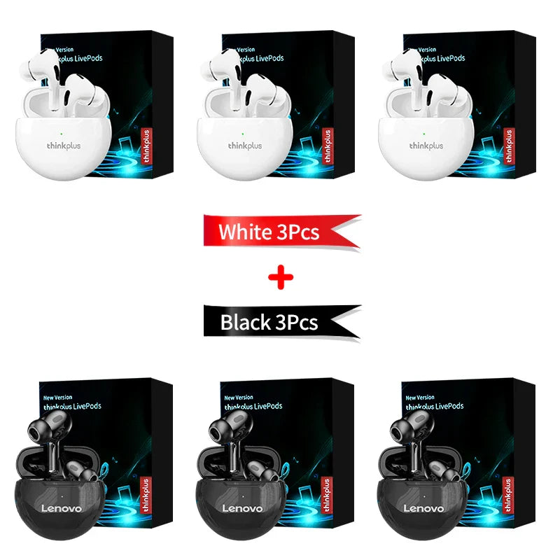 ThinkPlus New Version Wireless Mini Earbuds Touch Control Bluetooth Earphones Stereo HD Talking With Mic Wireless Headphones