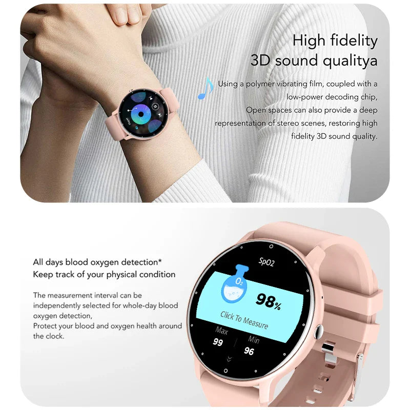 LIGE Women Smart Watches Heart Rate Monitoring Bracelet Waterproof Sleep Monitoring Fitness Sports Smartwatch Activity Tracker