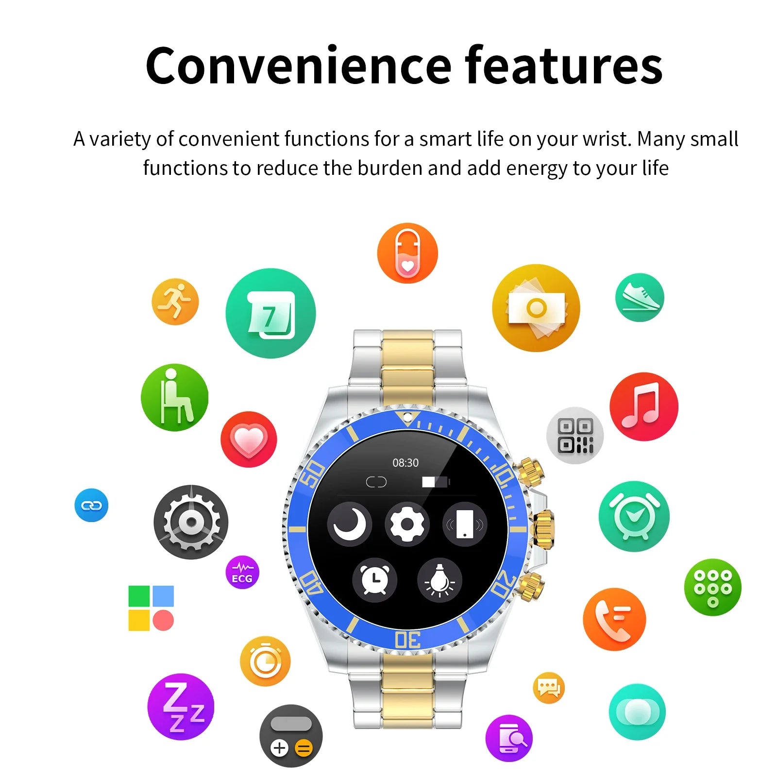 Aanshi High-End Men's SmartWatch AW12 2025 Luxury watches men Bluetooth Call 24H Health Monitoring  Business men's Smart Watch