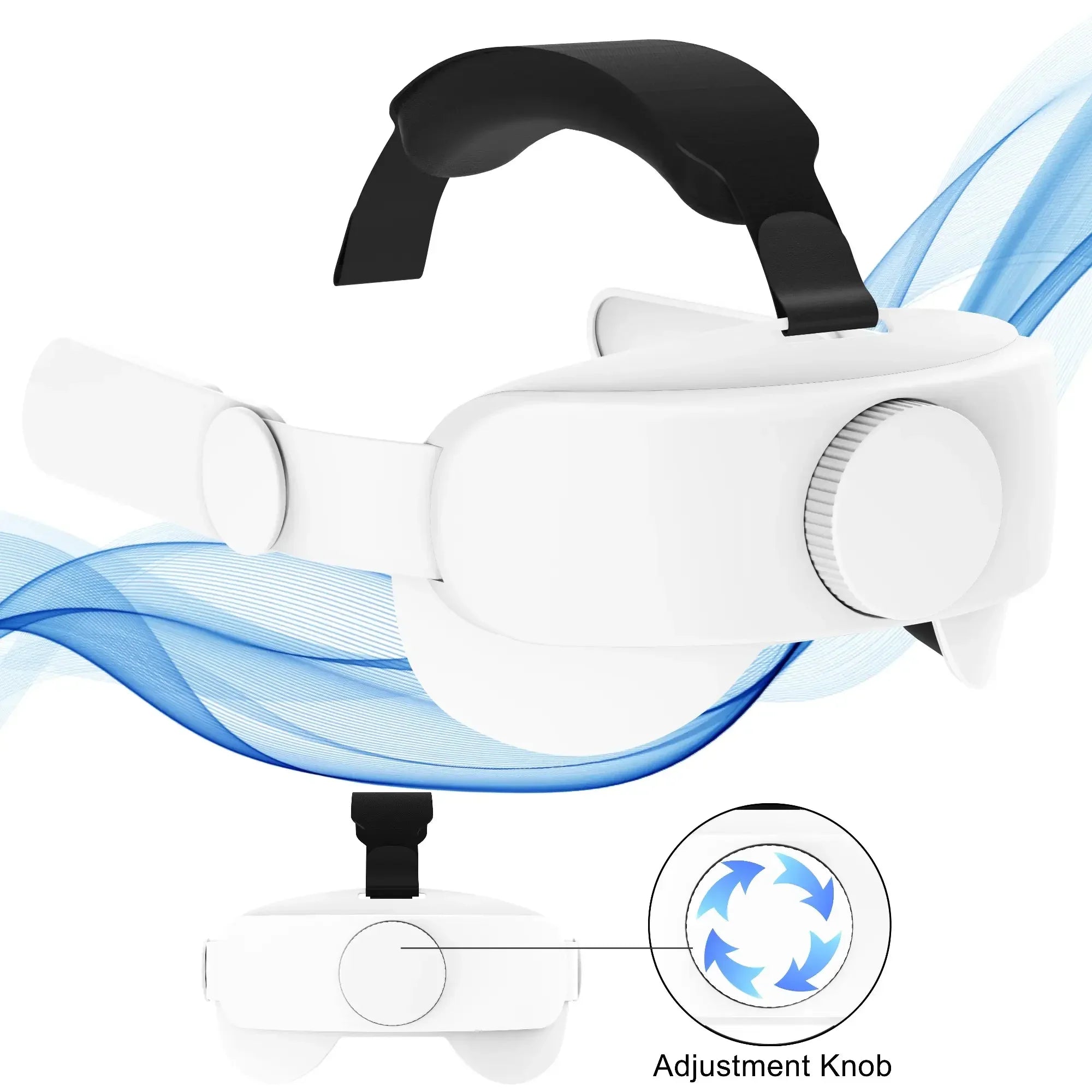 Compatible with Quest 2 Elite Strap for Enhanced Support and Comfort in VR,for Meta Quest 2 Comfort Head Strap Accessories White