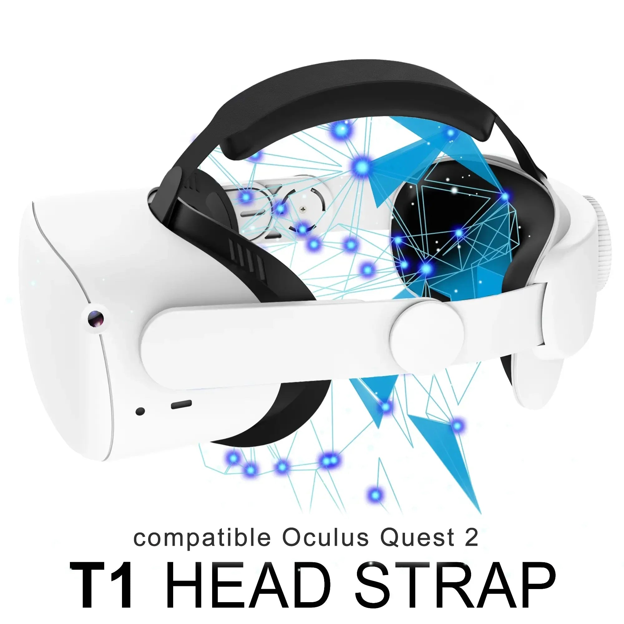 Compatible with Quest 2 Elite Strap for Enhanced Support and Comfort in VR,for Meta Quest 2 Comfort Head Strap Accessories White