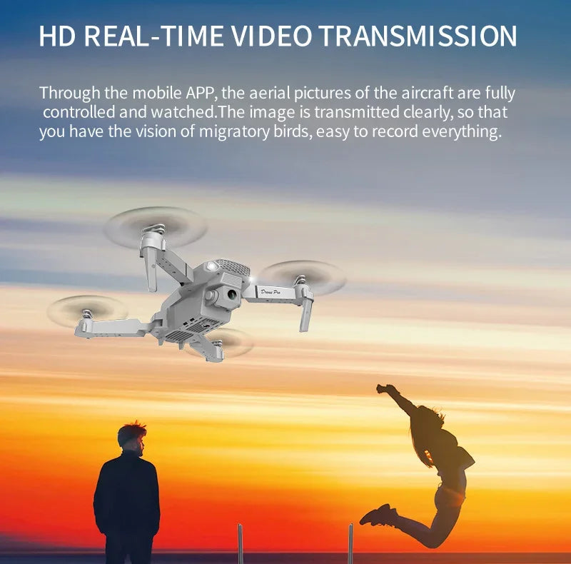 New E88 Pro RC Drone 4K Professinal With 1080P Wide Angle Dual HD Camera Foldable RC Helicopter WIFI FPV Height Hold Apron Sell