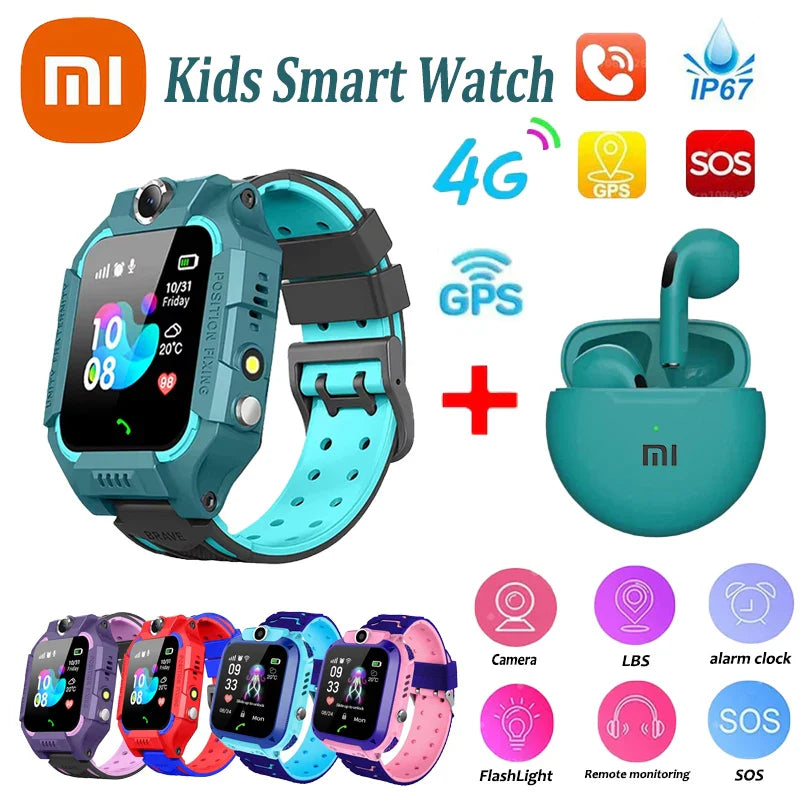 Xiaomi Kids Smart Watch SOS Antil-lost GPS Location Camera Sim Card Call IP67 Waterproof Smart Watch For Ios Android Kids Gift